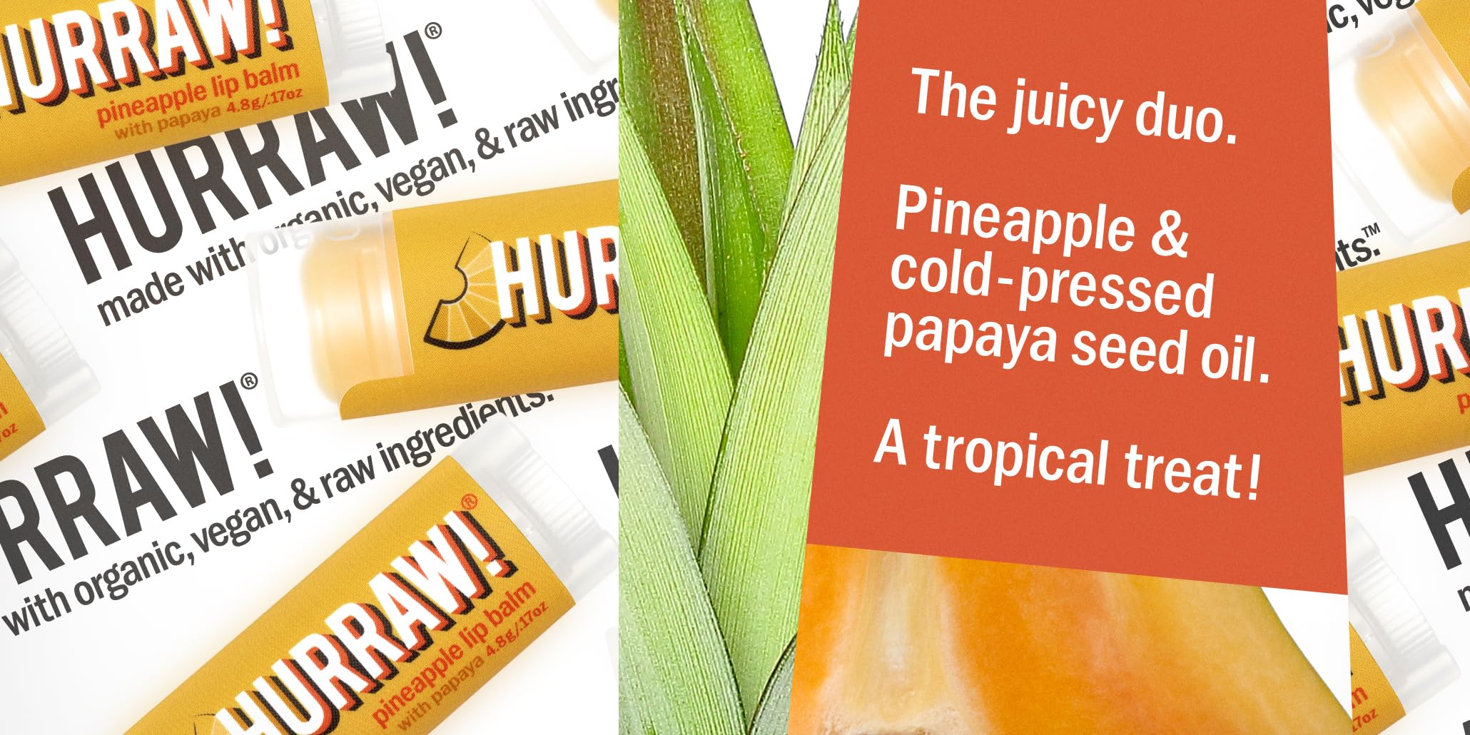 Hurraw! Lip Balm Papaya Pineapple